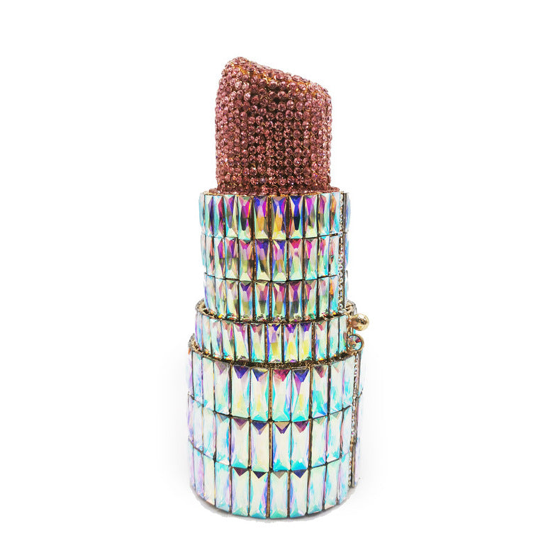 Diamond 3D Lipstick Crystal Evening Bag Lily-of-the-Valley Stone Handbag and Bag
