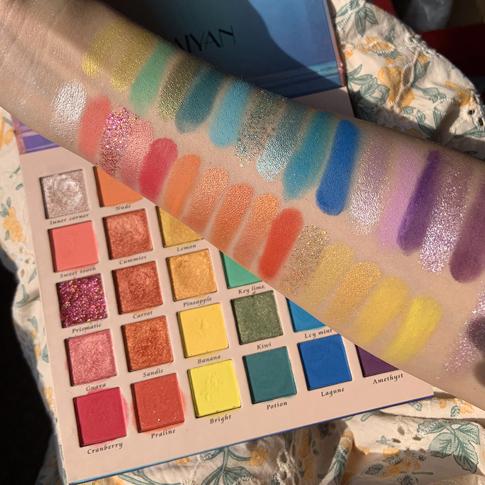 New 30 Color Pearlescent Matte Glitter Eyeshadow Palette Cross-border Makeup Fantasy Rainbow Palette