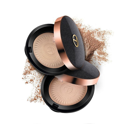 Natural Make Up Face Powder Foundations Oil-control Brighten Concealer Whitening Pressed Powder With Puff