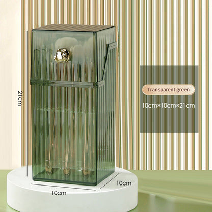 Light Luxury Makeup Brush Storage Bucket Desktop Senior Sense Brush Bucket Dust Eyebrow Pencil Eye Shadow Brush Rack Organizer