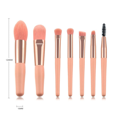 7/8-piece cute pink makeup brush set, makeup tools