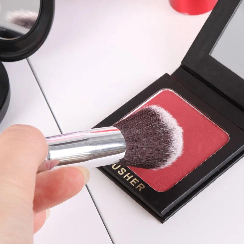 12Pcs/Sets Eye Shadow Foundation Eyebrow Lip Brush cosmetics Makeup Brushes Tool Leather Cup Holder Case Kit
