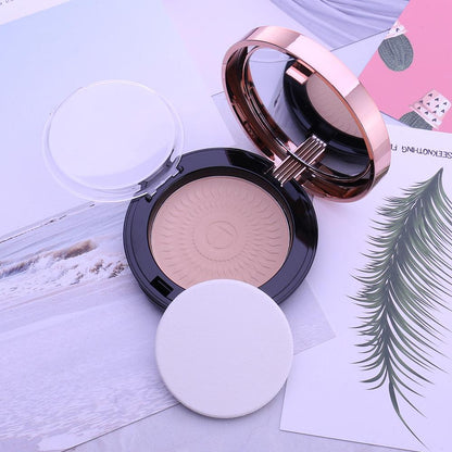 Natural Make Up Face Powder Foundations Oil-control Brighten Concealer Whitening Pressed Powder With Puff
