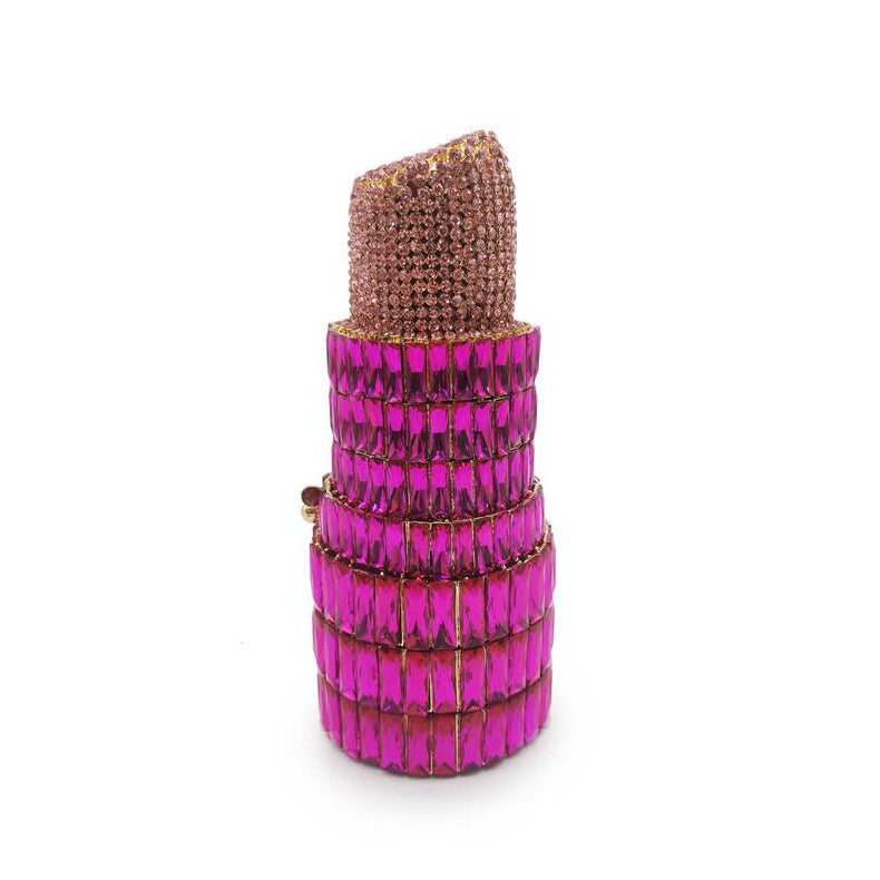Diamond 3D Lipstick Crystal Evening Bag Lily-of-the-Valley Stone Handbag and Bag