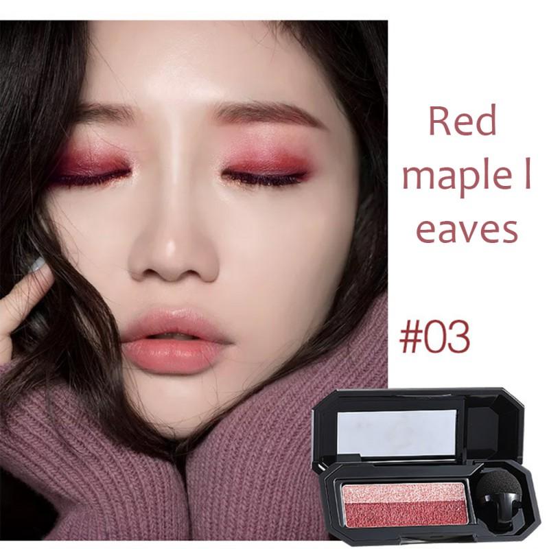 Double Color Convenient Eyeshadow Makeup Palette Waterproof Pigment Shimmer Eye Color Cosmetics