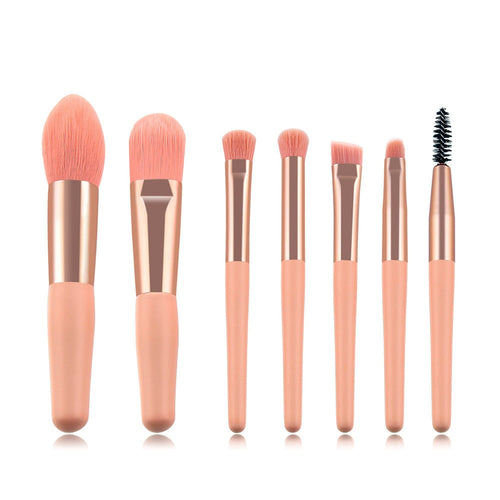 7/8-piece cute pink makeup brush set, makeup tools