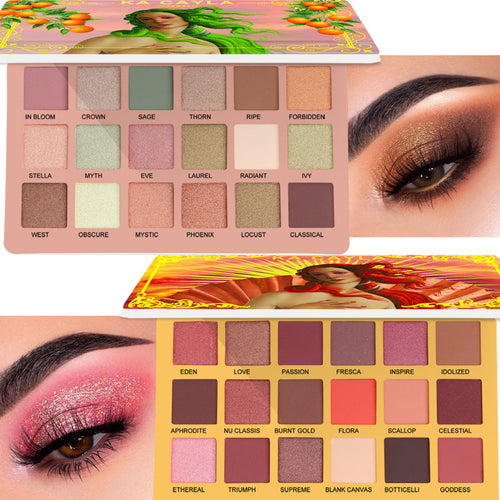 18 Shades of EVA Eyeshadow Matte and Metallic Eyeshadow Palette