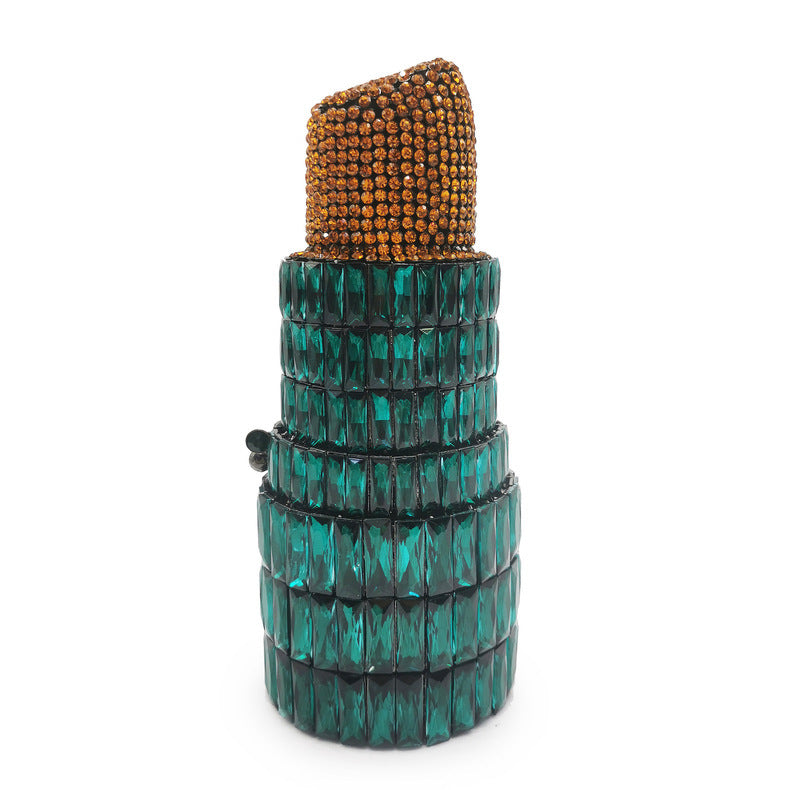 Diamond 3D Lipstick Crystal Evening Bag Lily-of-the-Valley Stone Handbag and Bag