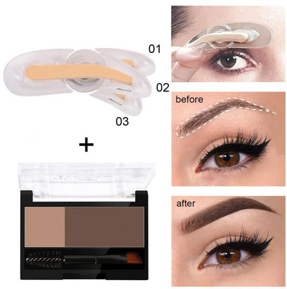 Adjustable Dual-Tone Perfect Eyebrow Powder Palette