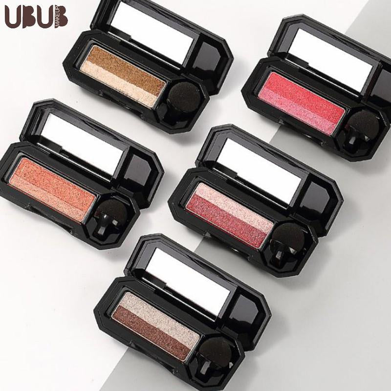 Double Color Convenient Eyeshadow Makeup Palette Waterproof Pigment Shimmer Eye Color Cosmetics