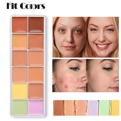 12 Color Concealer Natural Moisturizing Long Lasting Concealer 3D Concealer
