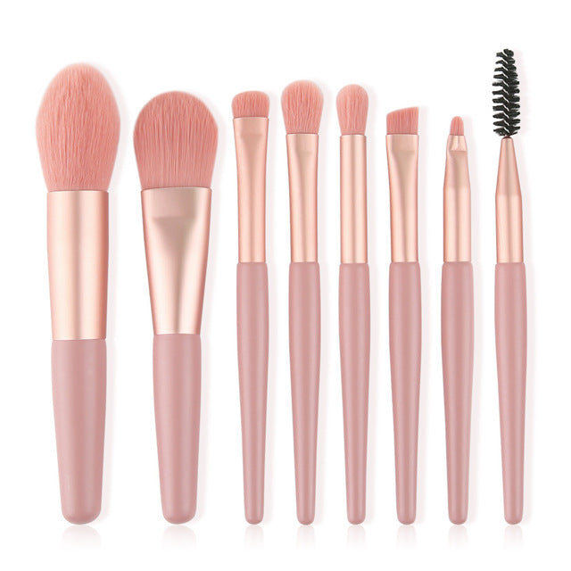 7/8-piece cute pink makeup brush set, makeup tools