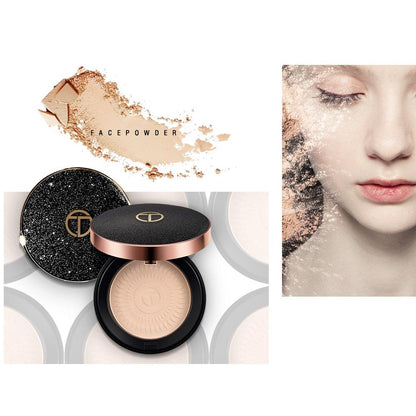 Natural Make Up Face Powder Foundations Oil-control Brighten Concealer Whitening Pressed Powder With Puff
